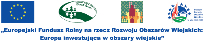 Logotypy PROW 2014-2020 Leader Białe Ługi