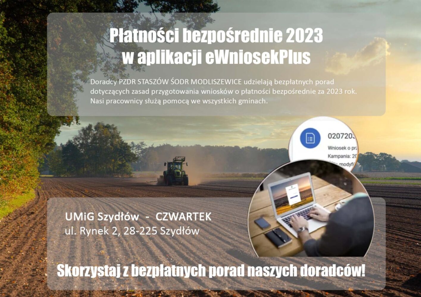 Płatności bezpośrednie 2023 w aplikacji eWniosekPlus