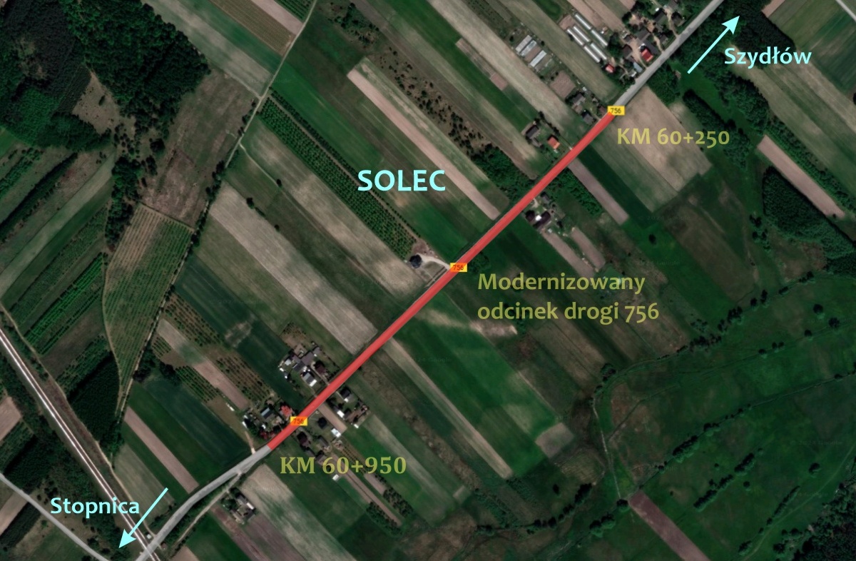 Modernizacja odcinka drogi wojewódzkiej w Solcu w ciągu 4 miesięcy