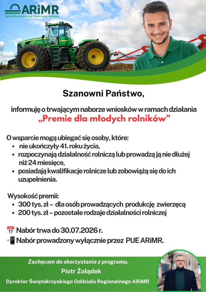 Premie dla młodych rolników