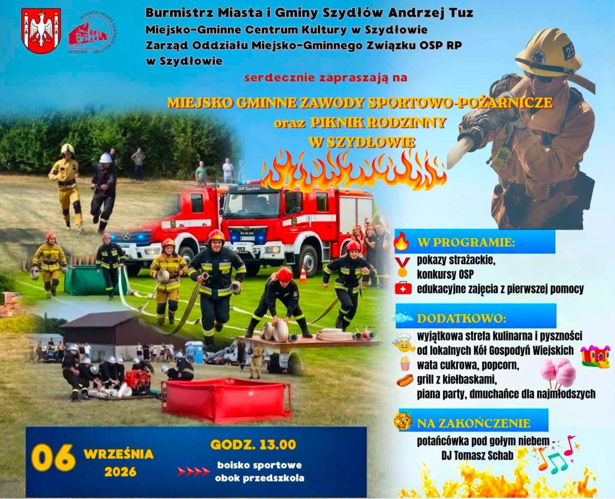 Zapraszamy na&nbsp;zawody sportowo-pożarnicze i&nbsp;piknik rodzinny