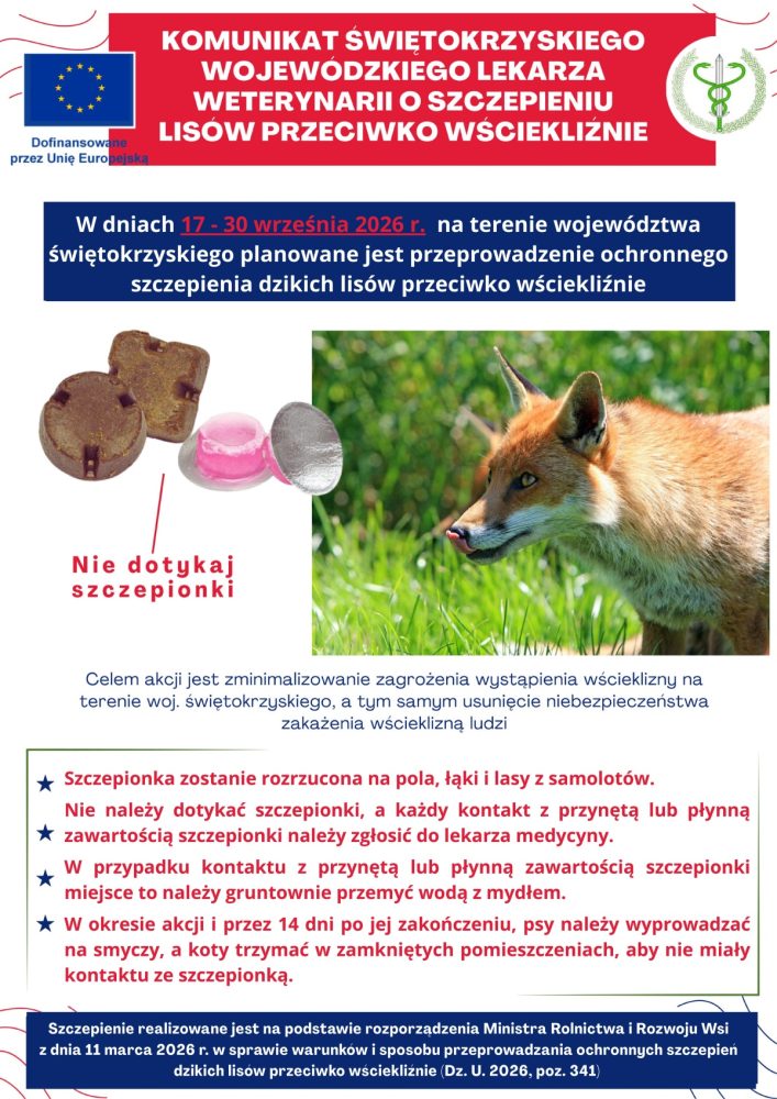 Szczepienia lisów przeciwko wściekliźnie