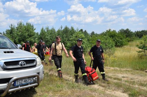 2023-07-09: Ćwiczenia strażackie na Lisim Kamieniu, fot. Sylwester Celejowski